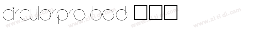 CircularPro Bold字体转换